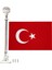 Tekne Işıklı Katlanabilir 50CM Alüminyum Bayrak Direği ve 30X45CM Türk Bayrağı 12V LED 1