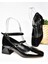 R654037208 Siyah Rugan Kalın Topuklu Kadın Ayakkabı 5