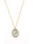 Prehnite Doğal Taş Gold Renkli Kolye 1