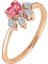 Pırlanta ve Pembe Turmalin Taşlı Kedi Patisi Yüzük 0402R0032 1