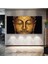 Antik Gold Buda Heykeli Dekoratif Enine Yatay Kanvas Tablo 1