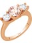 Morganite ve Beyaz Topaz Taşlı Tria Yüzük 0402R0035 1