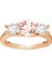 Morganite ve Beyaz Topaz Taşlı Tria Yüzük 0402R0035 2