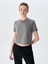 KadınSoluk Efektli Koyu Grı T-shırt 3