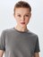 KadınSoluk Efektli Koyu Grı T-shırt 5
