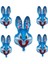 Süpershape 75 cm Bugs Bunny Tavşan Mavi Renk Folyo Balon 5 Adet 1