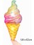 Rainbow Ice Cream Külahta Dondurma Şeklinde Folyo Balon 120X42 cm 1 Adet Hawa 1