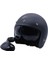 Motosiklet Kask Yarım Chopper Güneş Vizörlü Kask Mat Siyah 1