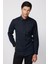 Modern Slim Fit Pamuklu Kolay Ütü Armürlü Siyah Erkek Gömlek 3