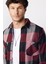 Slim Fit Kareli Çift Cepli Oduncu Erkek Gömlek 3