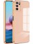 Oppo A16 Kapak Kamera Korumalı Lazer Kesim Lüx Silikon Kılıf - Rose Gold 1