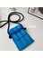 Mavi Moda Örgü Küçük Crossbody Çanta Kadın Organ Pileli Mini Omuz Askılı Çanta Bayanlar Katlanabilir Uzun Sapanlar Telefon Çanta (Yurt Dışından) 2