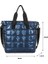 Mavi Moda Büyük Tote Yastıklı Çanta Kadın Naylon Pamuk Yastıklı Kapitone Kafes Çanta Uzay Pamuk Crossbody Çanta Kış Çanta (Yurt Dışından) 2