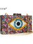 Gül Patchwork Glitter Nazar Akrilik Çanta Pvc Plastik Kutu Manşonlar Zincir Shouler Çanta Seyahat Akşam Çanta Kadın Crossbody Çanta (Yurt Dışından) 2