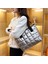 Kamuflaj Moda Büyük Bez Yastıklı Çanta Kadın Naylon Pamuk Yastıklı Kapitone Kafes Çanta Uzay Pamuk Crossbody Çanta Kış Çanta (Yurt Dışından) 3