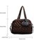 Kahve Moda Büyük Bez Yastıklı Çanta Kadın Naylon Pamuk Yastıklı Kapitone Kafes Çanta Uzay Pamuk Crossbody Çanta Kış Çanta (Yurt Dışından) 2