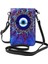 12 Yunan Türk Nazar Kadın Cep Telefonu Çanta Deri Crossbody Çanta Mini Omuzdan Askili Çanta Kartlıklı Cüzdan (Yurt Dışından) 5