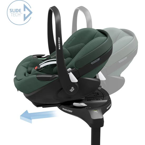 Maxi-Cosi Pebble 360 Pro Dünyanın İlk Kızaklı, Araç Dışına Çıkabilen 360 Dönebilen Tam Yatabilen İsofix Bazalı Ana Kucağı ve Bebek Oto Koltuğu 0-13 kg Essential Green