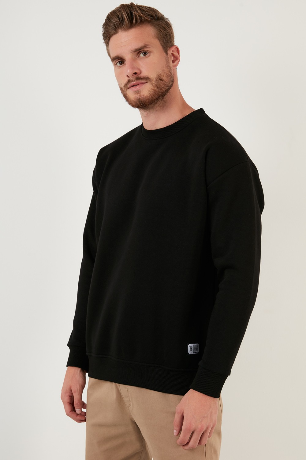 Buratti Regular Fit Bisiklet Yaka Pamuklu İçi Tüylü Yumuşak Şardonlu Sweat Erkek SWEAT 5905255