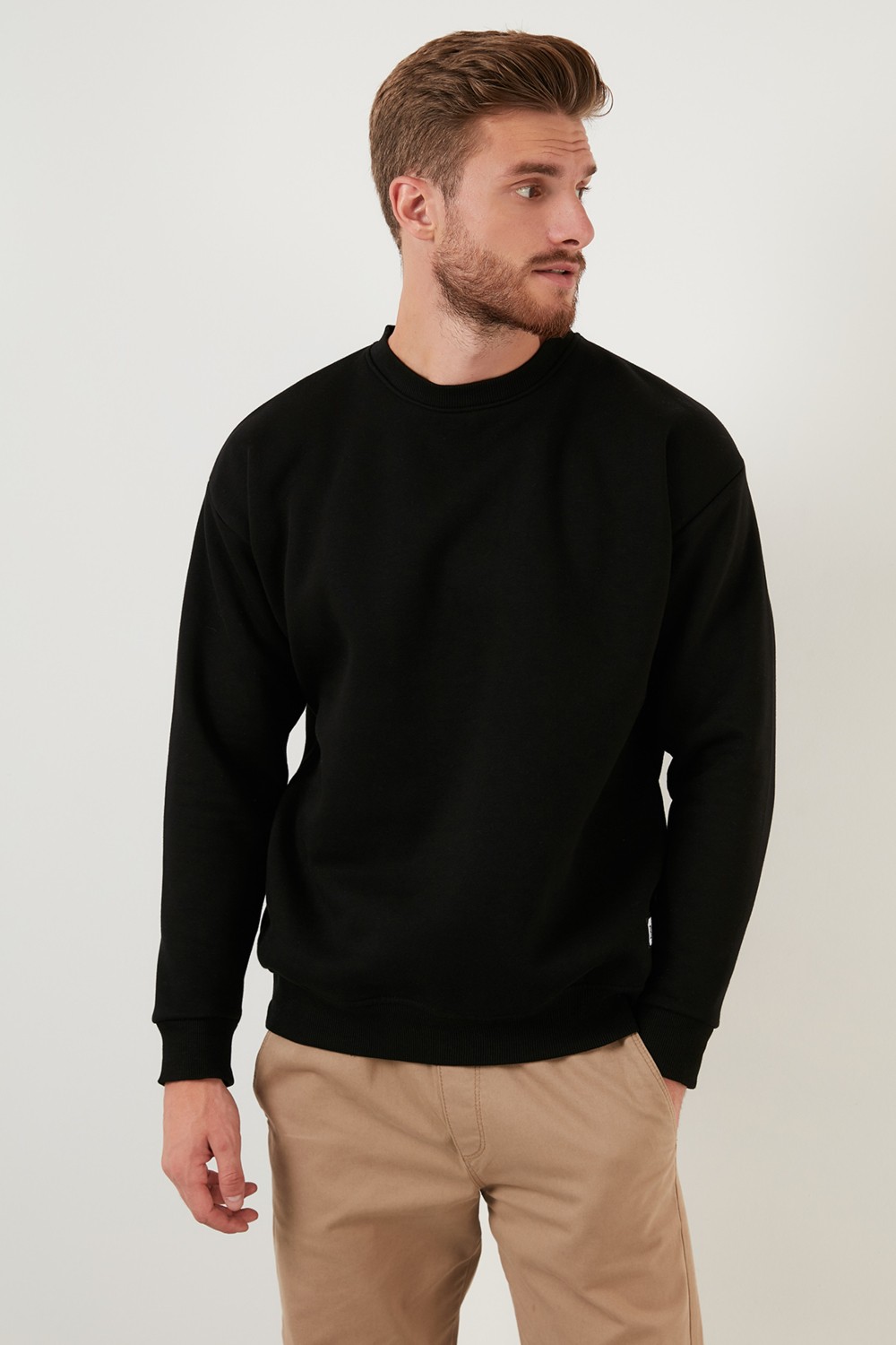 Buratti Regular Fit Bisiklet Yaka Pamuklu İçi Tüylü Yumuşak Şardonlu Sweat Erkek SWEAT 5905255 görsel 3