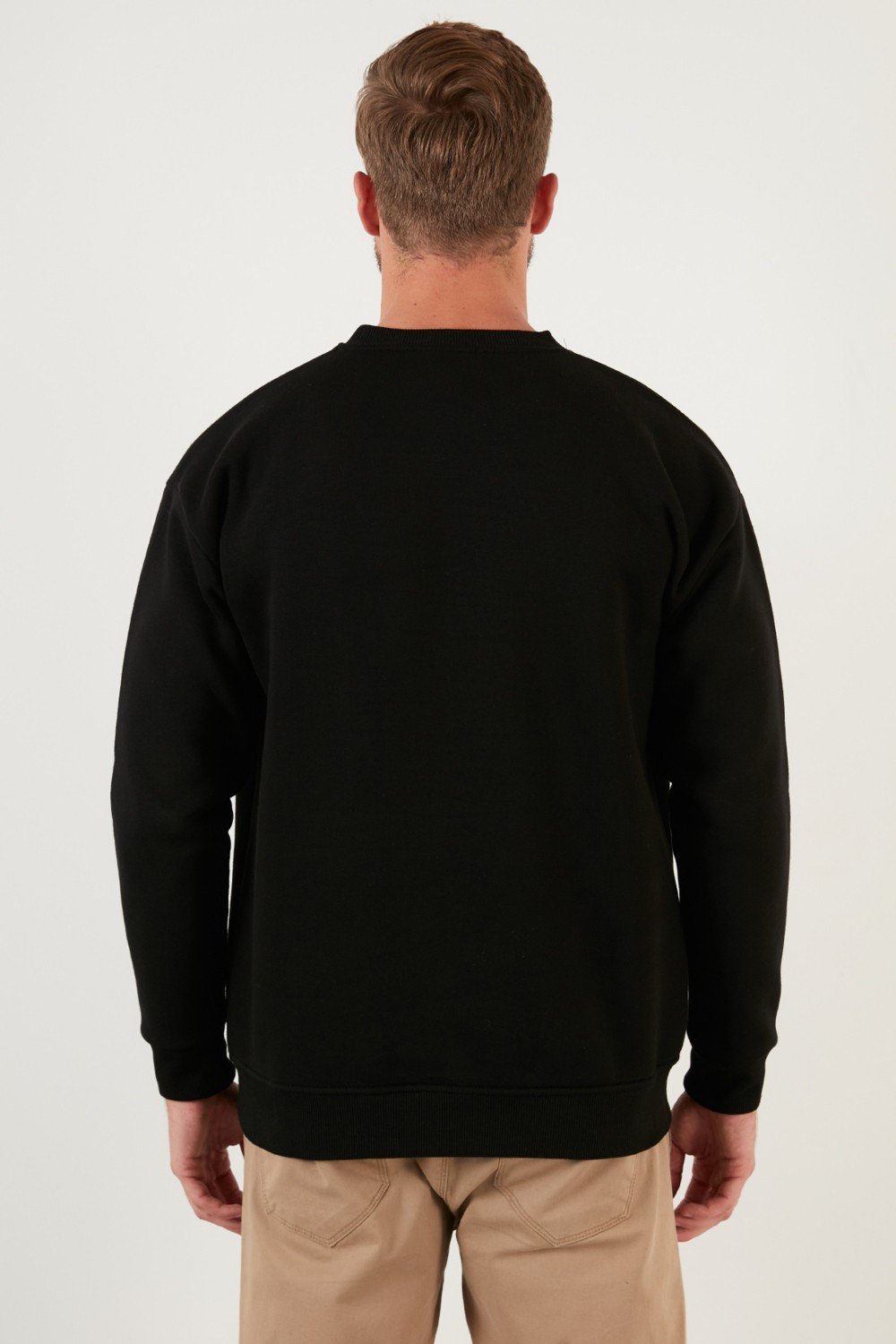 Buratti Regular Fit Bisiklet Yaka Pamuklu İçi Tüylü Yumuşak Şardonlu Sweat Erkek SWEAT 5905255 görsel 6