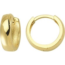goldkupe 14 Ayar Parlak Halka Altın Küpe 1,98 gr