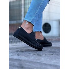 Alfaze Saraclı Casual Ayakkabı Vegan Kömür Topuk Boyu 3 cm