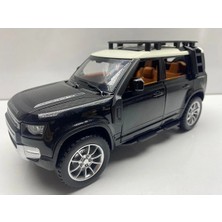 Hepsilazım Land Lover Defender Jip Diecast Metal Oyuncak Model Araba 20 cm Sesli Işıklı Kaput Bagaj Kapılar Açılabilen