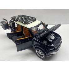 Hepsilazım Land Lover Defender Jip Diecast Metal Oyuncak Model Araba 20 cm Sesli Işıklı Kaput Bagaj Kapılar Açılabilen