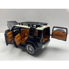 Hepsilazım Land Lover Defender Jip Diecast Metal Oyuncak Model Araba 20 cm Sesli Işıklı Kaput Bagaj Kapılar Açılabilen