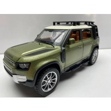 Hepsilazım Land Lover Defender Jip Diecast Metal Oyuncak Model Araba 20 cm Sesli Işıklı Kaput Bagaj Kapılar Açılabilen