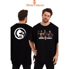 Ors Trend Mortal Kombat 1 Baskılı Sıfır Yaka Unisex Oversize Tişört