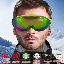 Badem10 Kayak Gözlüğü Değiştirebilir Camlı Güneş Kar Gözlük Gökkuşağı Snowboard Glasses Gözlük