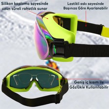 Badem10 Kayak Gözlüğü Değiştirebilir Camlı Güneş Kar Gözlük Gökkuşağı Snowboard Glasses Gözlük