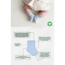 Katamino Bistyle Basic 6lı Penye Düz Soket Çorap BS6002 Mavi Ekru Mavi Ekru