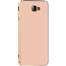 Kzy Samsung Galaxy J7 Prime 2 Kapak Kamera Korumalı Lazer Kesim Lüx Silikon Kılıf - Rose Gold