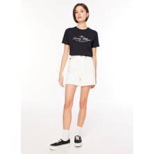 Dkny Jeans Yüksek Bel Normal Indigo Kadın Şort E2RL2779