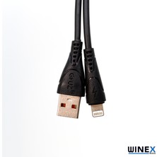 Global CA30 USB To Lightning Hızlı Data ve Şarj Kablosu 2.4A Siyah WNE0042