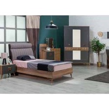 ModaLife Retro Genç&çocuk Odası Takımı Ceviz/koyu Lacivert