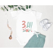 Tuğba Baby Bebeğinizin Ismine Özel Tasarlanabilen 3 Aylık Baskılı Zıbın Body %100 Pamuk Aylar-1