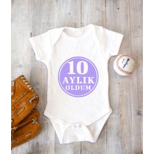 Tuğba Baby Bebeğinizin Ismine Özel Tasarlanabilen 10 Aylık Baskılı Zıbın Body %100 Pamuk Aylar-1
