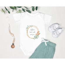 Tuğba Baby Kişiye Özel Isim Yazabiliriz %100 Pamuklu Hala Baskılı Bebek Çıt Çıtlı Body Zıbı