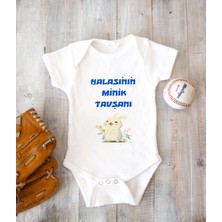 Tuğba Baby Isme Özel Isimli Baskı Yazılabilen %100 Pamuk Halasının Balı Bebek Zıbın Bod