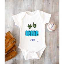 Tuğba Baby Isme Özel Isimli Baskı Yazılabilen %100 Pamuk Baba Baskılı Babaya Özel Hediye Bebek Zıbın Body 050