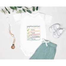 Tuğba Baby Kişiye Özel Isim Yazabiliri %100 Pamuklu Teyze Baskılı Bebek Zıbın Bod