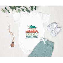 Tuğba Baby Kişileştirebilir Isme Özel Tasarlanabilen %100 Pamuklu Baskılı Yılbaşı Bebek Anne Zıbın Body 002U