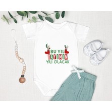 Tuğba Baby Kişileştirebilir Isme Özel Tasarlanabilen %100 Pamuklu Baskılı Yılbaşı Dayı Zıbın Body 001U