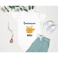 Tuğba Baby Isme Özel Isimli Baskı Yazılabilen %100 Pamuk Anneannesin Balı Bebek Zıbın Bod