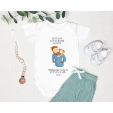 Tuğba Baby Kişiye Özel Baba Zıbın Body %100 Pamuk Babalar Günü Hediyesi