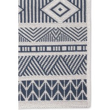 Bluenity Marina Doğal Pamuklu Banyo Kilim Seti 60X100+50X60 Lacivert